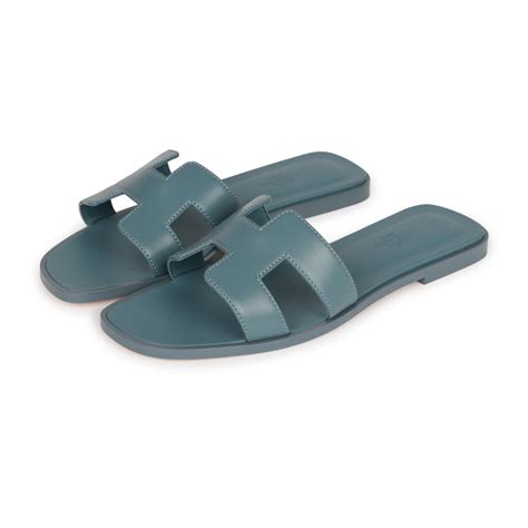 hermes bleu pinede|Hermes Oran Sandal Bleu Pinede Box Calfskin Leather.